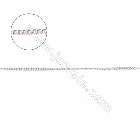 925純銀馬鞭鏈配件-A8S8  尺寸 1.0x1.2x0.5毫米x1米