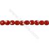 Natural Red Agate Strand Beads  Square(Faceted)  Size 6x6mm  Hole 0.6mm  66 beads/strand  15-16”
