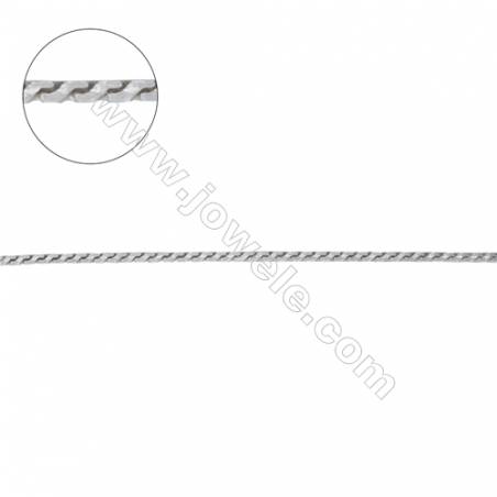 925純銀车四方S链形鏈子 -E8S1 尺寸 0.7x0.7毫米x1米