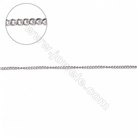 Jewelry findings 925 sterling silver curb chain for jewelry making-A8S3  size 1.4x1.8x0.8mm