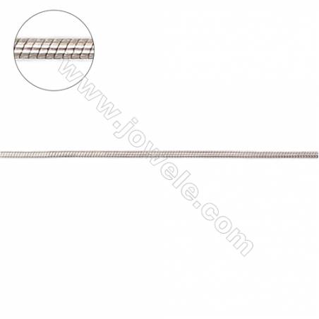 Wholesale 925 sterling silver round snake chain -I8S3 diameter 0.9mm