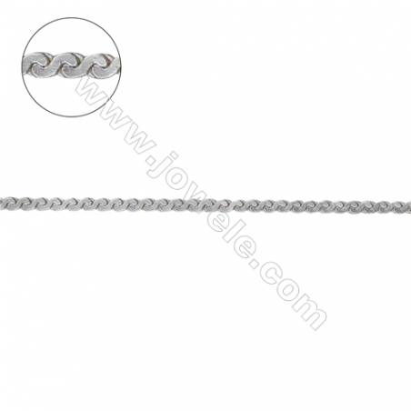 Polular design 925 sterling silver serpentine chain for jewelry making -D8S4 size 0.5x1.1mm     х1m