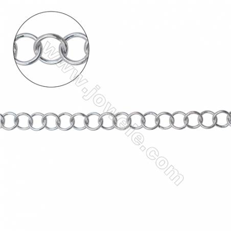Wholesale High quality 925 sterling silver Rolo chain for necklace bracelet making-B8S13  size 5x0.7mm