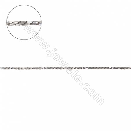 925 sterling silver square serpentine chain twist chain -D8S10 size 0.7x0.7mm