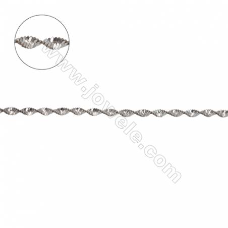 Fancy 925 sterling silver magic twist link chain for jewelry making-C8S4 size 2.0mm