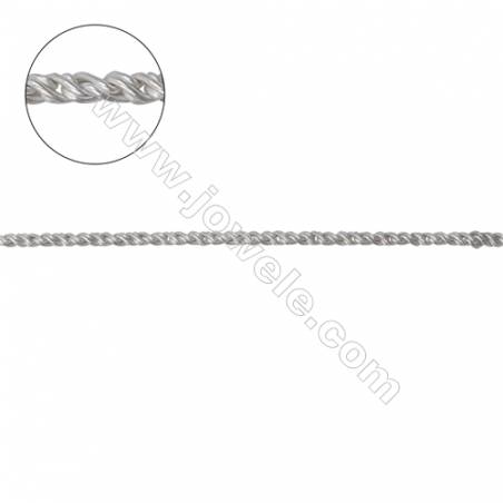 Chaînes de corde en argent 925 maille corde -C8S5  1.3mm