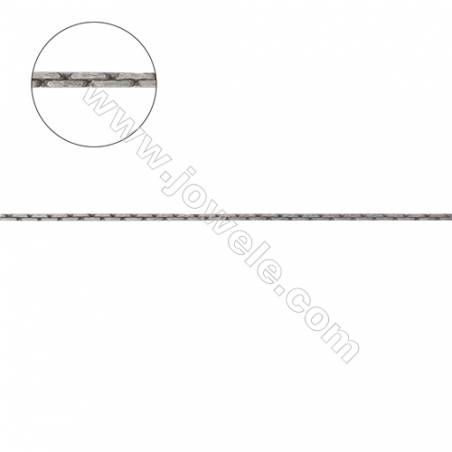 925純銀方十字形鏈子 -C8S12 尺寸 0.7x0.7毫米x1米