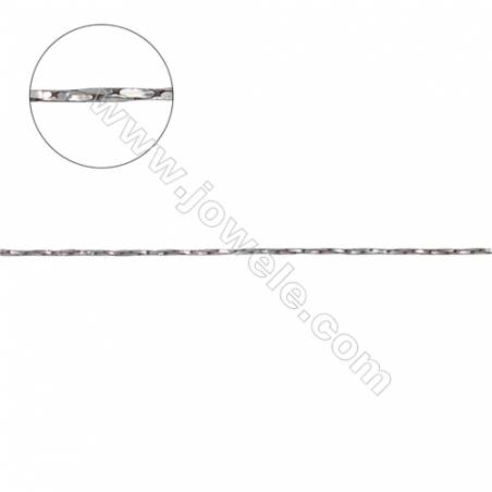 925 Sterling silver twisted cable box chain for jewelry making-C8S13 size 0.6x0.6mm