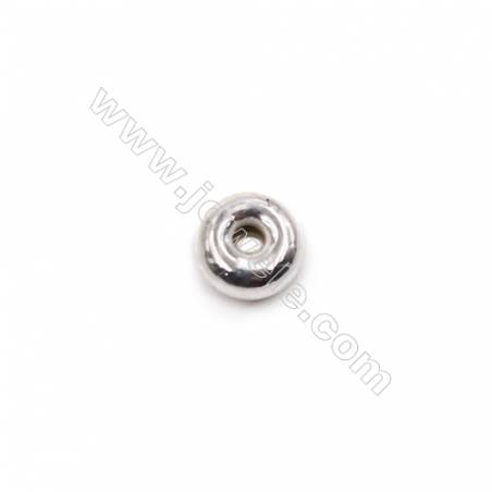 Wholesale sterling silver spacer beads  silver findings supplies-E06S2 size 4.4x2.1mm hole 1.3mm 100pcs/pack