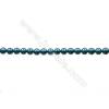 Perles nacrée mate galvanoplastie ronde sur fil Taille 6mm de diamètre  Environ 66perles/fil 15~16"