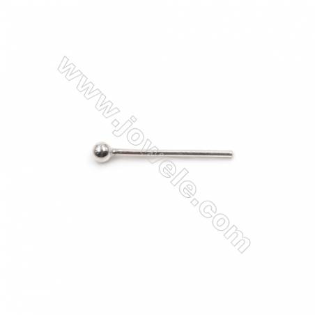 Wholesale 925 sterling silver ball head pins-B6S20 diameter 0.7x14x2.0mm 100pcs/pack
