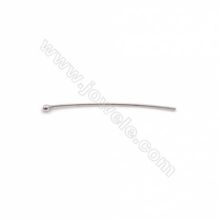 Jewelry findings 925 sterling silver ball head pins-B6S16 size 0.6x30x1.5mm 100pcs/pack
