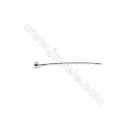 優質925 純銀球頭針-B6S9 尺寸0.4x20x1.8毫米 100個/包