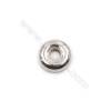 Perles de Séparateurs en argent925-E06S4 Diamètre de 4.7mm épaisseur 1.7mm trou1.3mm 100pcs/paquet