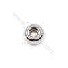 Sterling silver spacer beads  silver findings online supplies-E06S6   size 6.5x3.6mm hole 2.1mm 100pcs/pack
