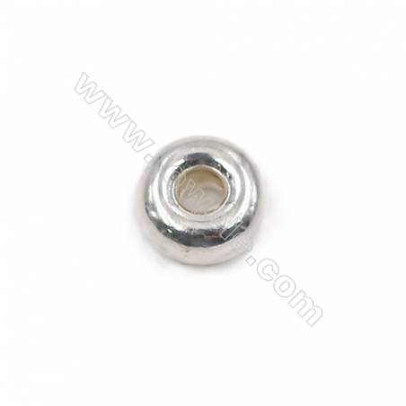 Sterling silver spacer beads  silver findings online supplies-E06S7 size 6.8x3.2mm hole 2.0mm 100pcs/pack