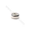 Perles de Séparateurs en argent925-E06S7 Diamètre de 6.8mm épaisseur 3.2mm trou2.0mm 100pcs/paquet