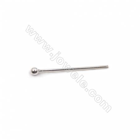 Fashion jewelry  findings 925 sterling silver silver ball head pins-B6S19  size 0.7x20x2.0mm 100pcs/pack