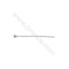 Fashion jewelry  findings 925 sterling silver silver ball head pins-B6S5  size 0.5x30x2.0mm 100pcs/pack
