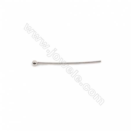 Fashion jewellery findings 925 sterling silver ball head pins-B6S3  size 0.5x20x1.5mm 100pcs/pack