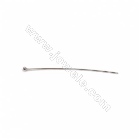 Jewelry accessory 925 sterling silver silver ball head pins-B6S7 size 0.5x35x1.5mm 100pcs/pack