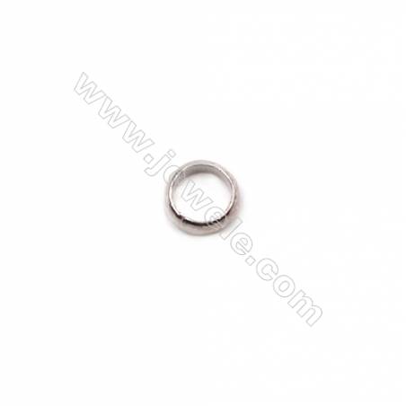 Perles de Séparateurs en argent925-E6S13 Diamètre de 5.3mm épaisseur 2.0mm trou4.0mm 100pcs/paquet
