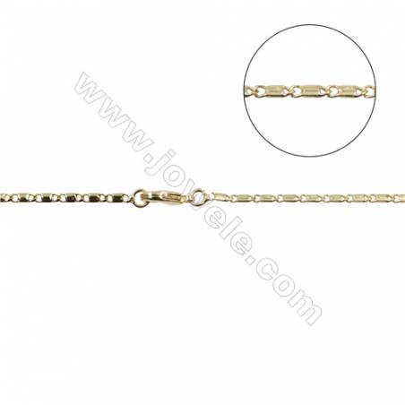 銅製品馬蹄鏈 銅鍍金 寬約1.7毫米 線粗約0.85毫米 長16"/18"條