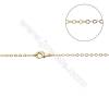 Brass Cross Chain Necklace Makings  Gold  Width 1.6mm  Thick 0.3mm  16"/18"x1strand