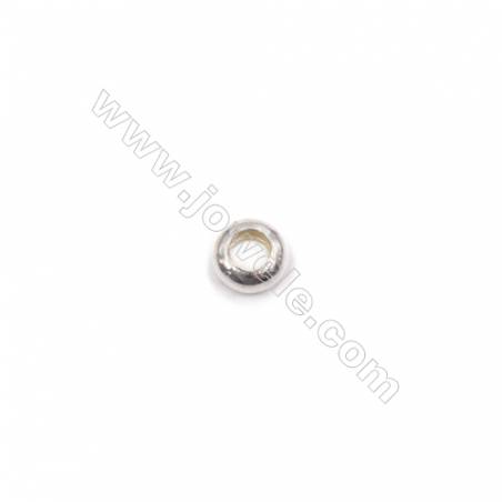 Perles de Séparateurs en argent925-F06S1 Diamètre de 4.0mm épaisseur 2.0mm trou2.5mm 100pcs/paquet