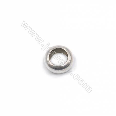 Perles de Séparateurs en argent925-E6S14 Diamètre de 6.0mm épaisseur 2.8mm trou3.7mm 100pcs/paquet