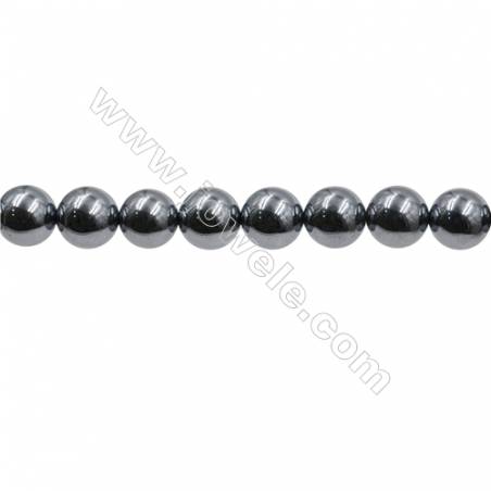 Térahertz reconstitué perles ronde sur fil Taille 12mm de diamètre trou 1.0mm x1fil 15~16"