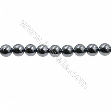 Térahertz reconstitué perles ronde sur fil Taille 10mm de diamètre trou 0.8mm x1fil 15~16"