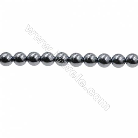 Synthesis Terahertz Artificial Ore Beads Strands  Round  Diameter 8mm  Hole 0.7mm  15~16"/strand