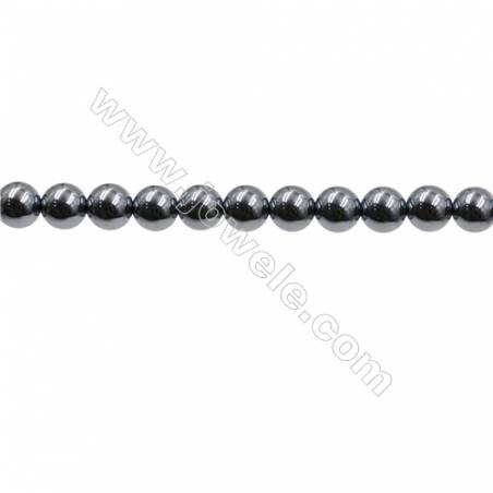 Synthesis Terahertz Artificial Ore Beads Strands  Round  Diameter 6mm  Hole 0.6mm  15~16"/strand