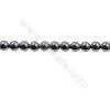 Térahertz reconstitué perles ronde sur fil Taille 6mm de diamètre trou 0.6mm x1fil 15~16"