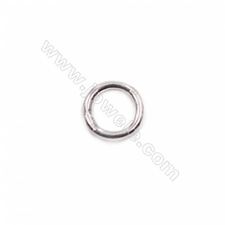 925 sterling silver closed jump ring for jewelry making  size 0.8x7mm 100pcs/pack