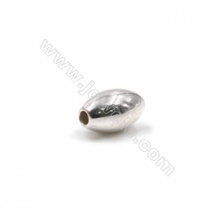 Perles ovales en argent 925-L07S6  Taille 10x6mm  trou1.4mm  50pcs/paquet