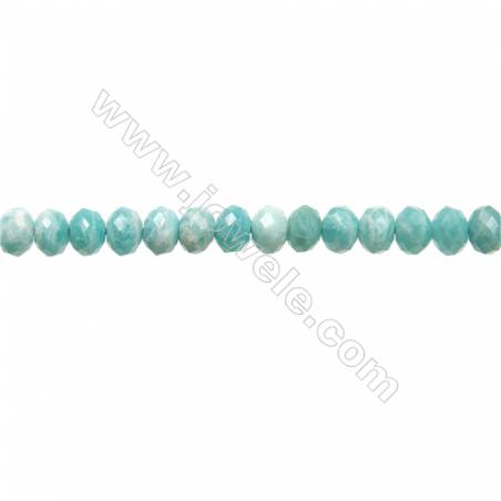 Natural Amazonite Beads Strands  Abacus(Faceted)  Size 4x6mm  Hole 1mm  15~16"/strand