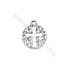 Jewelry findings sterling silver necklace pendant charms-D06S8  size 18x1.2mm hole 1.9mm 10pcs/pack