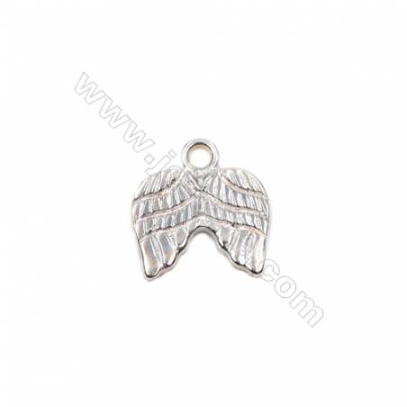 Jewelry findings sterling silver angel wing necklace pendant charms -D06S11 size 11x10x1.4mm hole 1.3mm 20pcs/pack