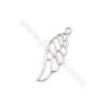 Sterling silver charms hollow wing necklace pendant findings -D06S11  size 27x9x1.2mm hole 1.4mm 20pcs/pack