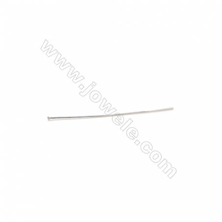銀配件925純銀平頭針大頭針-A6S9 尺寸30x0.4x1.2毫米 200個/包