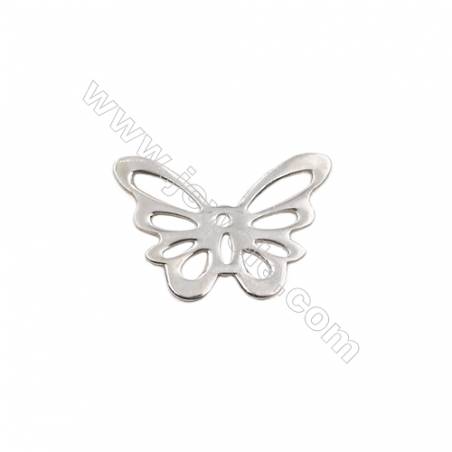 925 Sterling silver hollow butterfly jewelry charms-D06S12  size 18x13x0.6mm 20pcs/pack