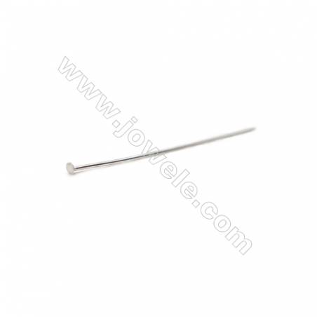 銀配件925純銀平頭針大頭針-A6S8 尺寸30x0.5x1.3毫米 100個/包