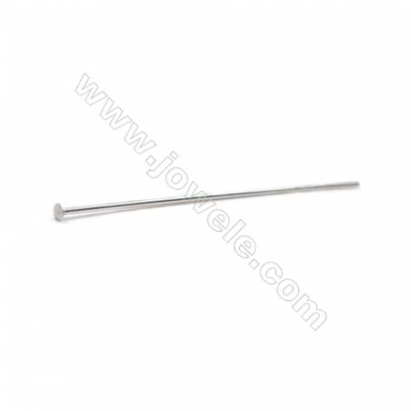 批發銀配件925純銀平頭針大頭針-A6S6 尺寸30x0.6x1.5毫米 100個/包