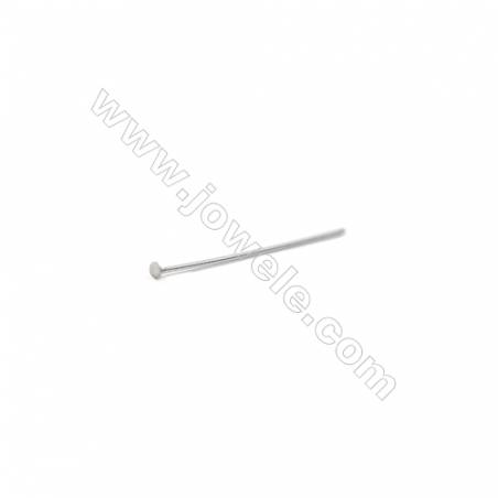 批發銀配件925純銀平頭針大頭針-A6S5 尺寸20x0.4x1.2毫米 300個/包