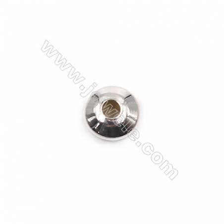 Perles rondelle en argent 925 -O07S3  Taille 6x3mm trou 1.4mm 100pcs/paquet