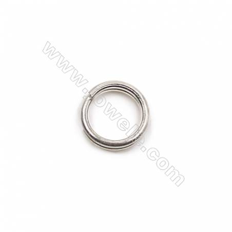 Jewelry findings 925 sterling silver double loops split ring 5x0.6mm  100pcs/pack