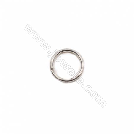 Jewelry findings 925 sterling silver double loops split ring 6x0.6mm  100pcs/pack
