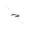 Jewelry findings 925 sterling silver double loops split ring 11x1mm  30pcs/pack
